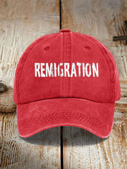 Unisex Immigration Remigration Printed Hat trupatriotic