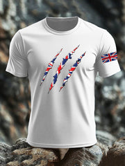 Men's Britsh Imitation Cotton Short-Sleeved Printed T-shirt trupatriotic