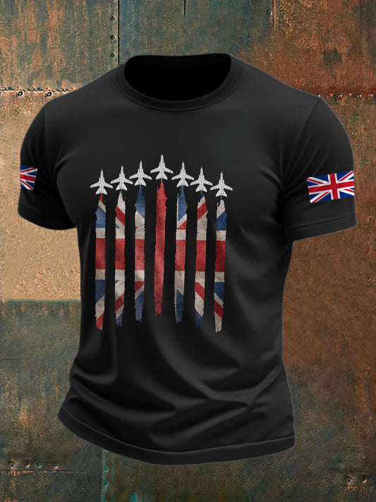 Men's UK Flag Jet Printed T-shirt trupatriotic