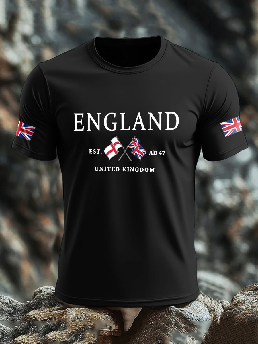 Men's UK Flag Printed T-shirt trupatriotic