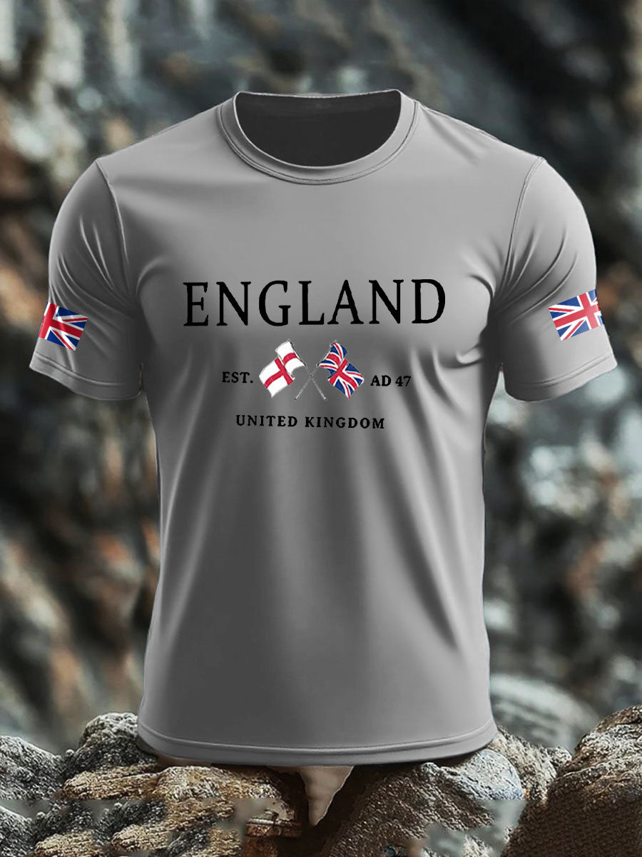 Men's UK Flag Printed T-shirt trupatriotic