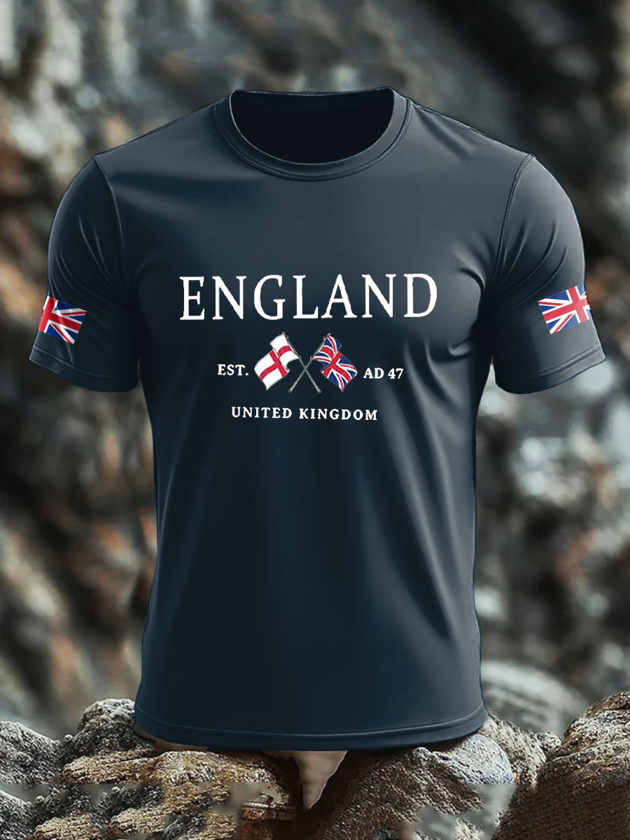Men's UK Flag Printed T-shirt trupatriotic