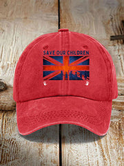 Unisex UK Save Our Children Printed Hat trupatriotic