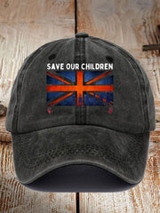 Unisex UK Save Our Children Printed Hat trupatriotic