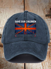 Unisex UK Save Our Children Printed Hat trupatriotic