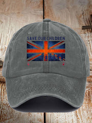 Unisex UK Save Our Children Printed Hat trupatriotic