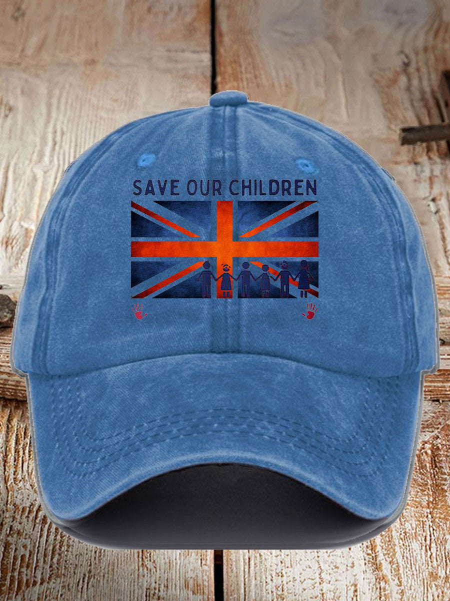 Unisex UK Save Our Children Printed Hat trupatriotic