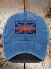 Unisex UK Save Our Children Printed Hat trupatriotic