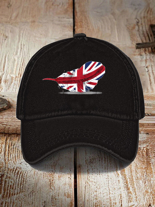 Unisex UK Flag Print Hat trupatriotic