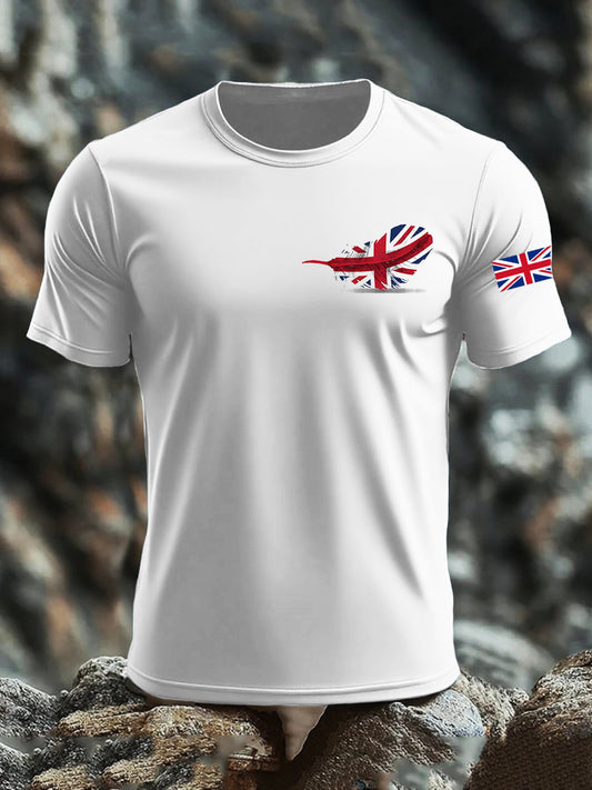 Men's UK Flag Printed T-shirt trupatriotic