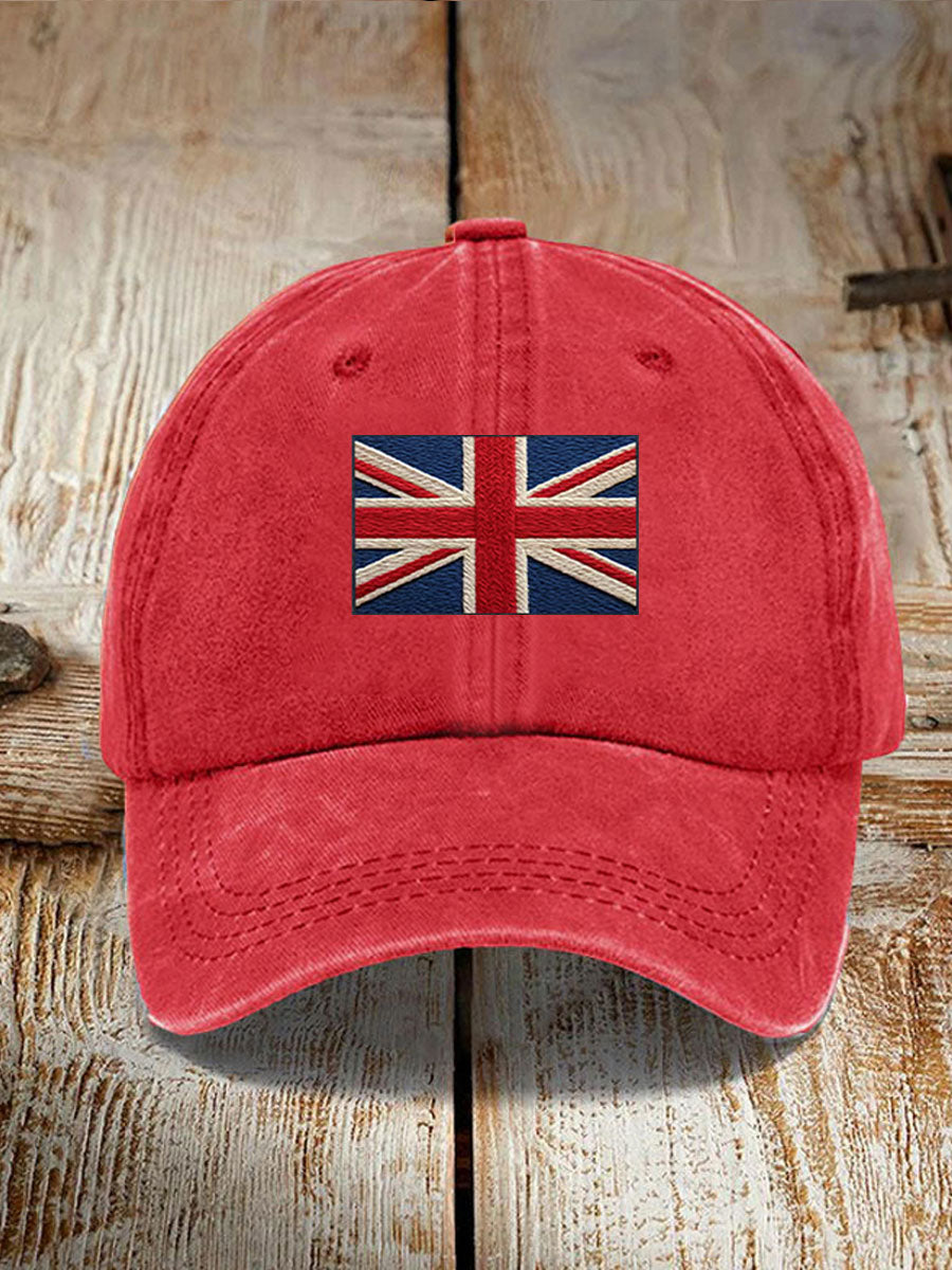 Unisex UK Flag Printed Hat trupatriotic