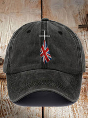 Unisex UK Flag Printed Hat trupatriotic