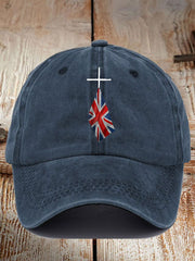 Unisex UK Flag Printed Hat trupatriotic