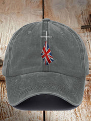 Unisex UK Flag Printed Hat trupatriotic