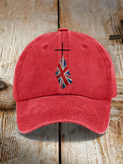 Unisex UK Flag Printed Hat trupatriotic