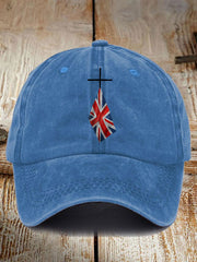 Unisex UK Flag Printed Hat trupatriotic
