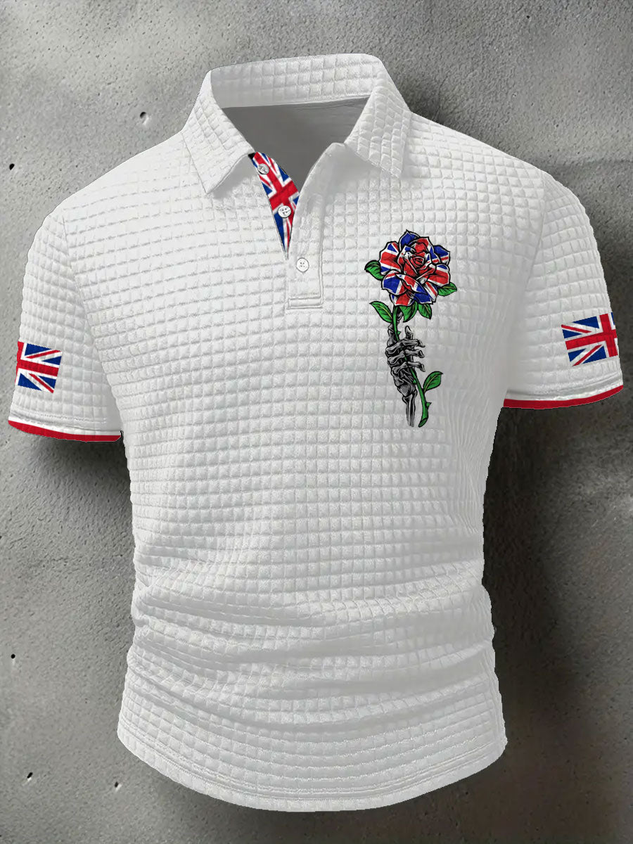 Men's UK Flag Art Printed Casual Tops trupatriotic