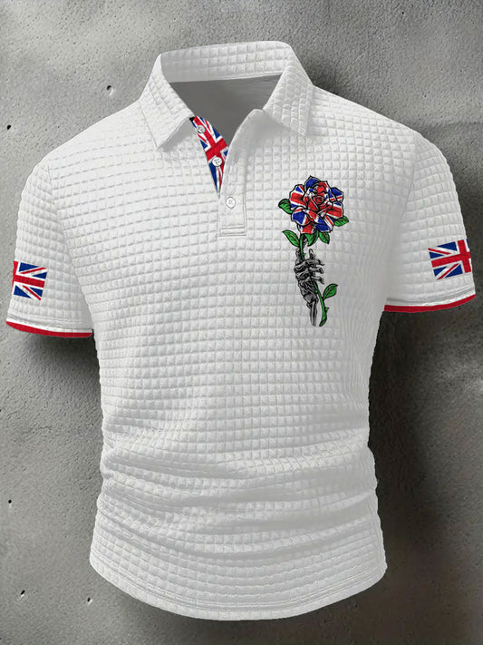 Men's UK Flag Art Printed Casual Tops trupatriotic