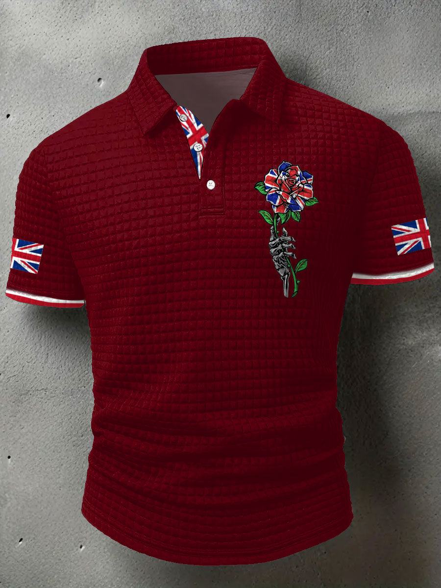 Men's UK Flag Art Printed Casual Tops trupatriotic