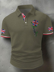 Men's UK Flag Art Printed Casual Tops trupatriotic