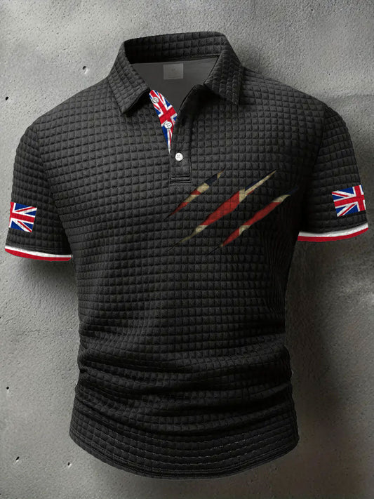 Men's UK Flag Art Printed Casual Tops trupatriotic
