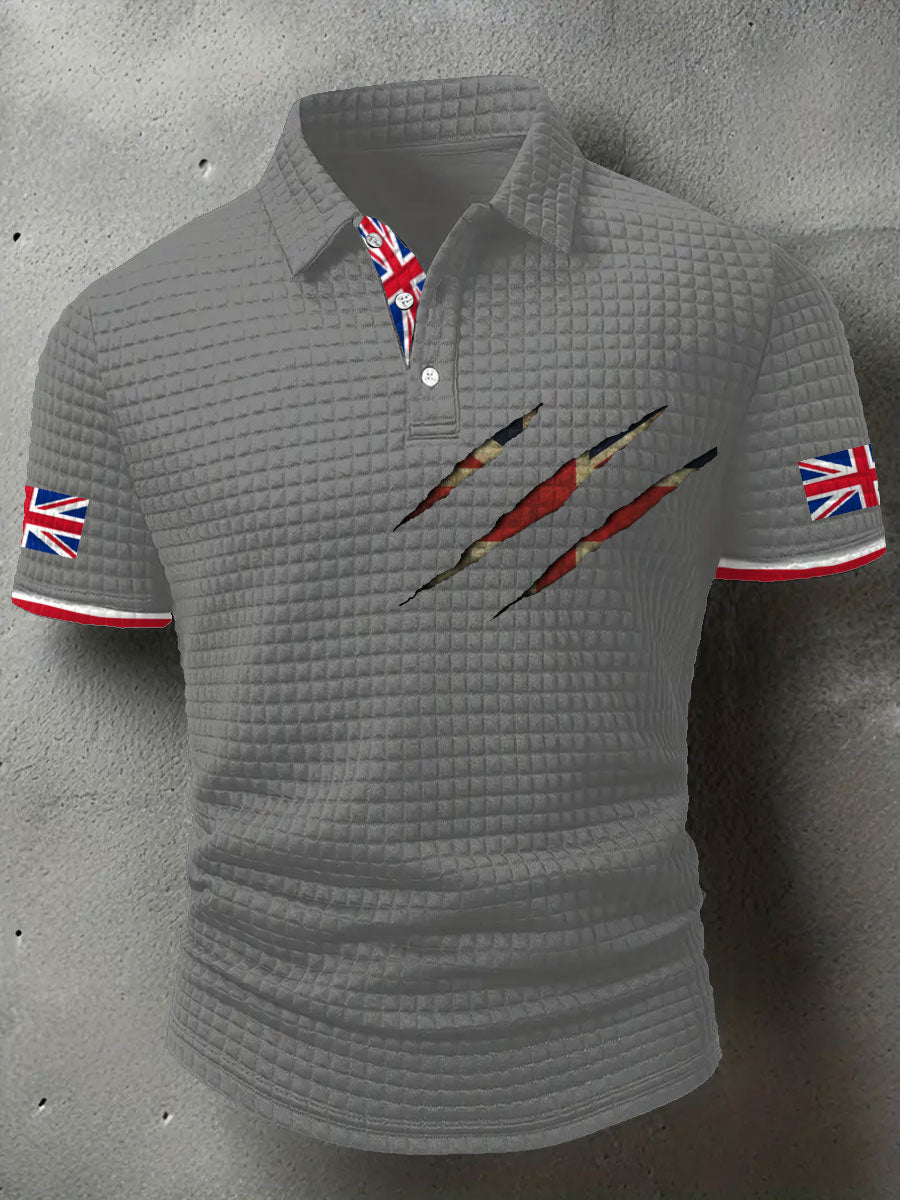 Men's UK Flag Art Printed Casual Tops trupatriotic