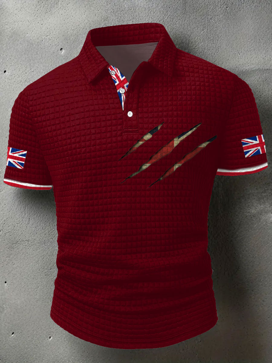 Men's UK Flag Art Printed Casual Tops trupatriotic