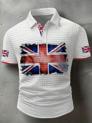 Men's UK Flag Art Printed Casual Tops trupatriotic