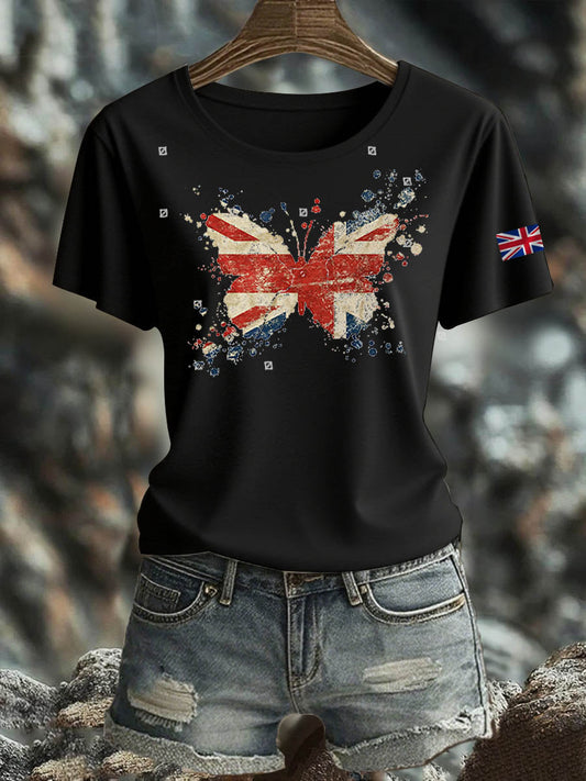 Women's British short-sleeved T-shirt trupatriotic