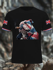 Men's Vintage England Flag Casual Printed T-shirt trupatriotic