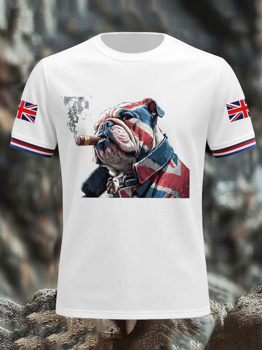 Men's Vintage England Flag Casual Printed T-shirt trupatriotic
