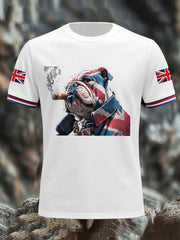 Men's Vintage England Flag Casual Printed T-shirt trupatriotic
