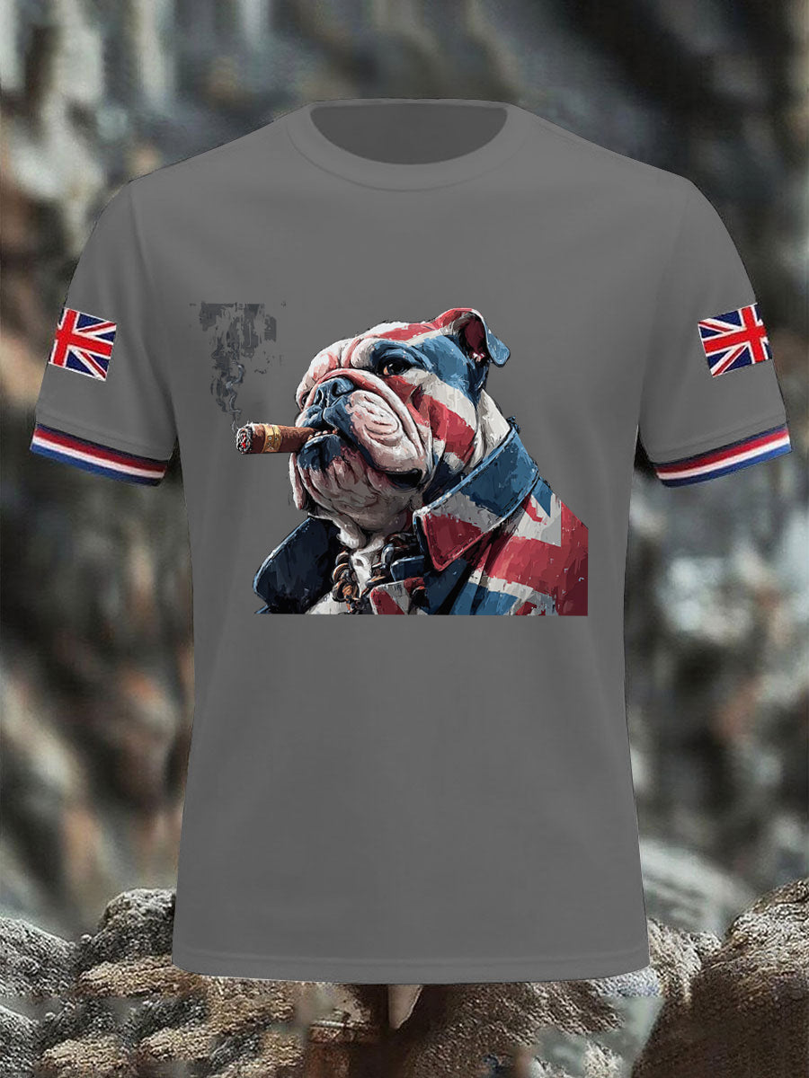 Men's Vintage England Flag Casual Printed T-shirt trupatriotic