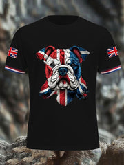 Men's Vintage England Flag Casual Printed T-shirt trupatriotic