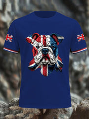 Men's Vintage England Flag Casual Printed T-shirt trupatriotic