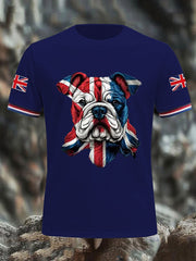 Men's Vintage England Flag Casual Printed T-shirt trupatriotic