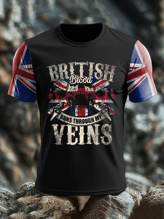 Men's UK Flag Proud Printed T-shirt trupatriotic