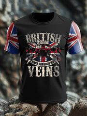 Men's UK Flag Proud Printed T-shirt trupatriotic