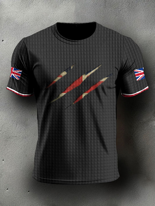 Men's UK Flag Printed Casual Tops trupatriotic