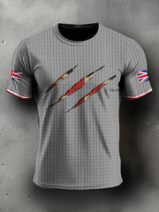 Men's UK Flag Printed Casual Tops trupatriotic