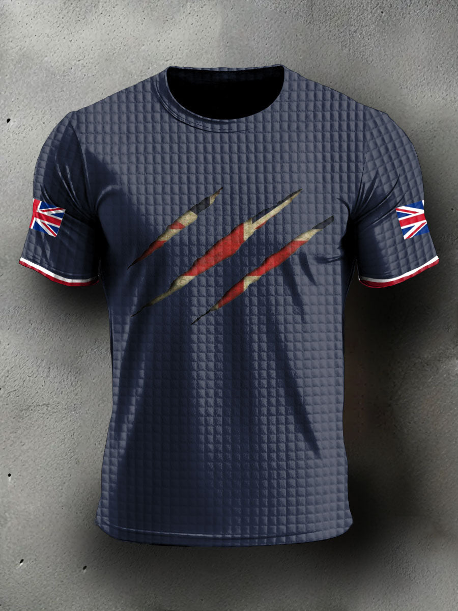 Men's UK Flag Printed Casual Tops trupatriotic