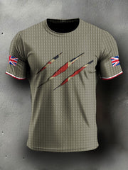 Men's UK Flag Printed Casual Tops trupatriotic