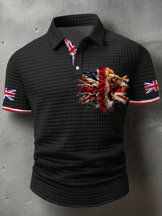Men's UK Flag Printed Casual Tops trupatriotic