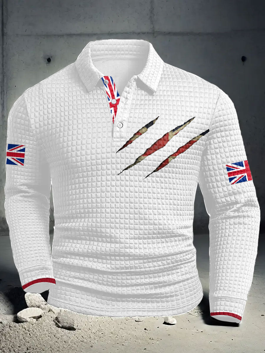 Men's UK Flag Printed Casual Tops trupatriotic