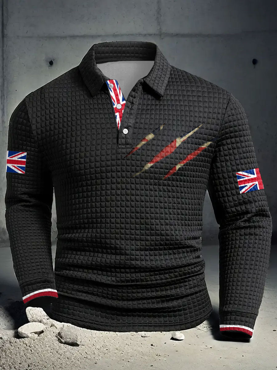 Men's UK Flag Printed Casual Tops trupatriotic