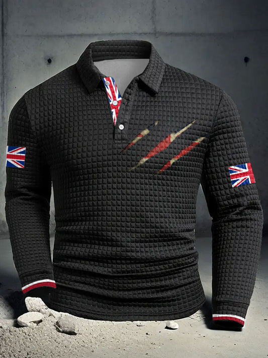 Men's UK Flag Printed Casual Tops trupatriotic