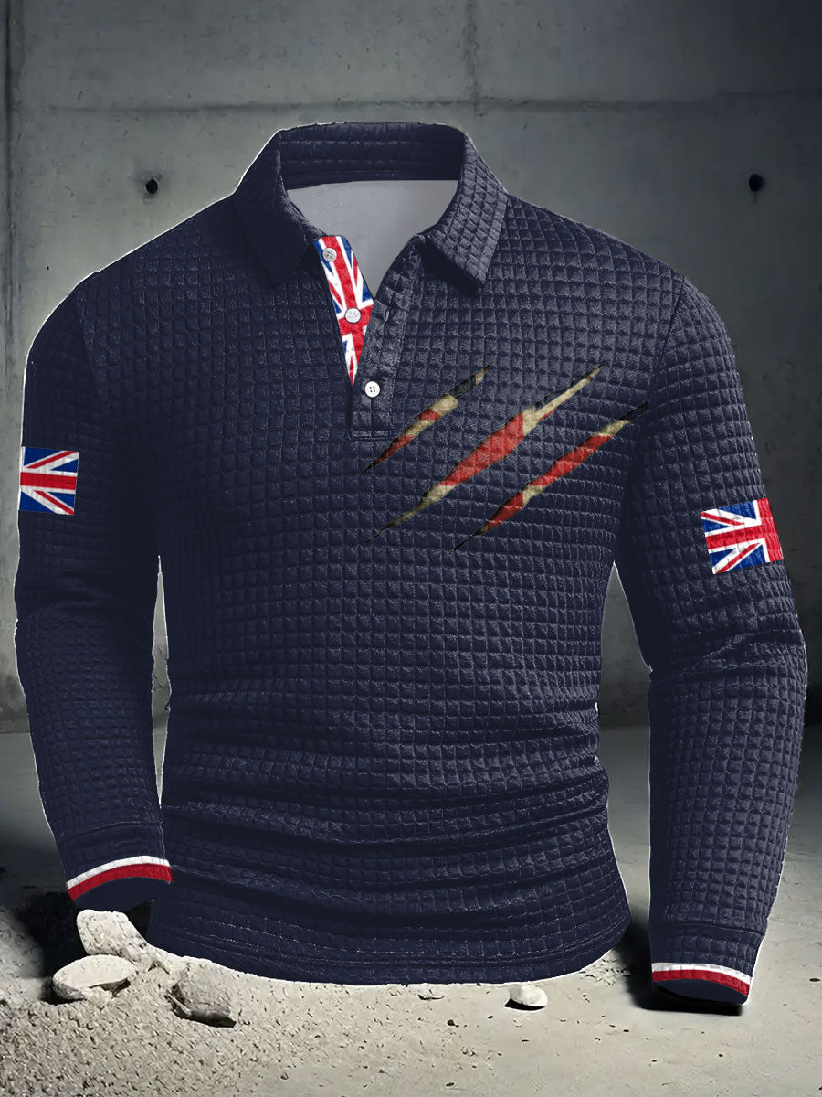 Men's UK Flag Printed Casual Tops trupatriotic