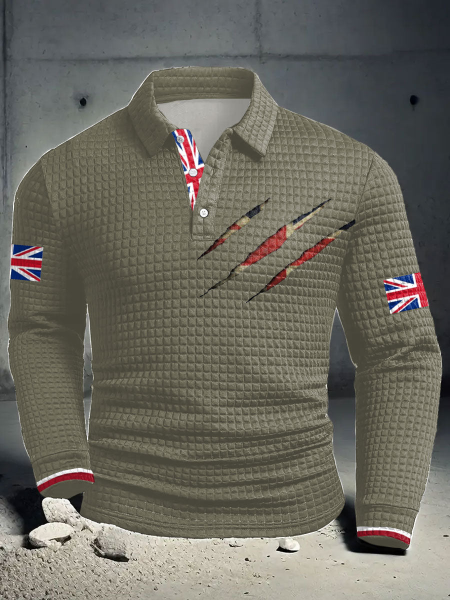 Men's UK Flag Printed Casual Tops trupatriotic