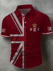 Men's UK Flag Printed Casual Tops trupatriotic