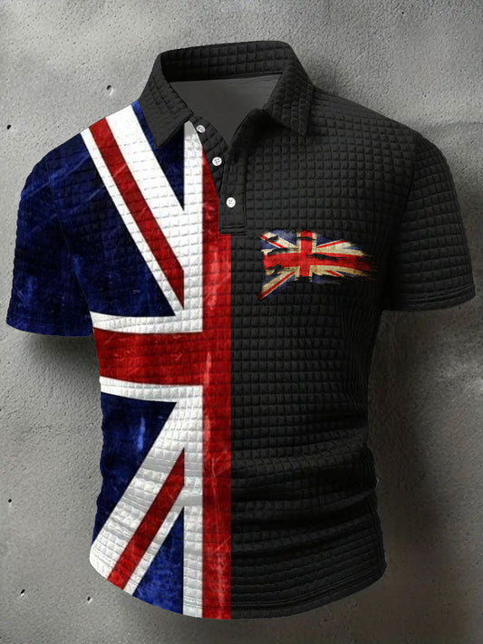 Men's UK Flag Printed Casual Tops trupatriotic